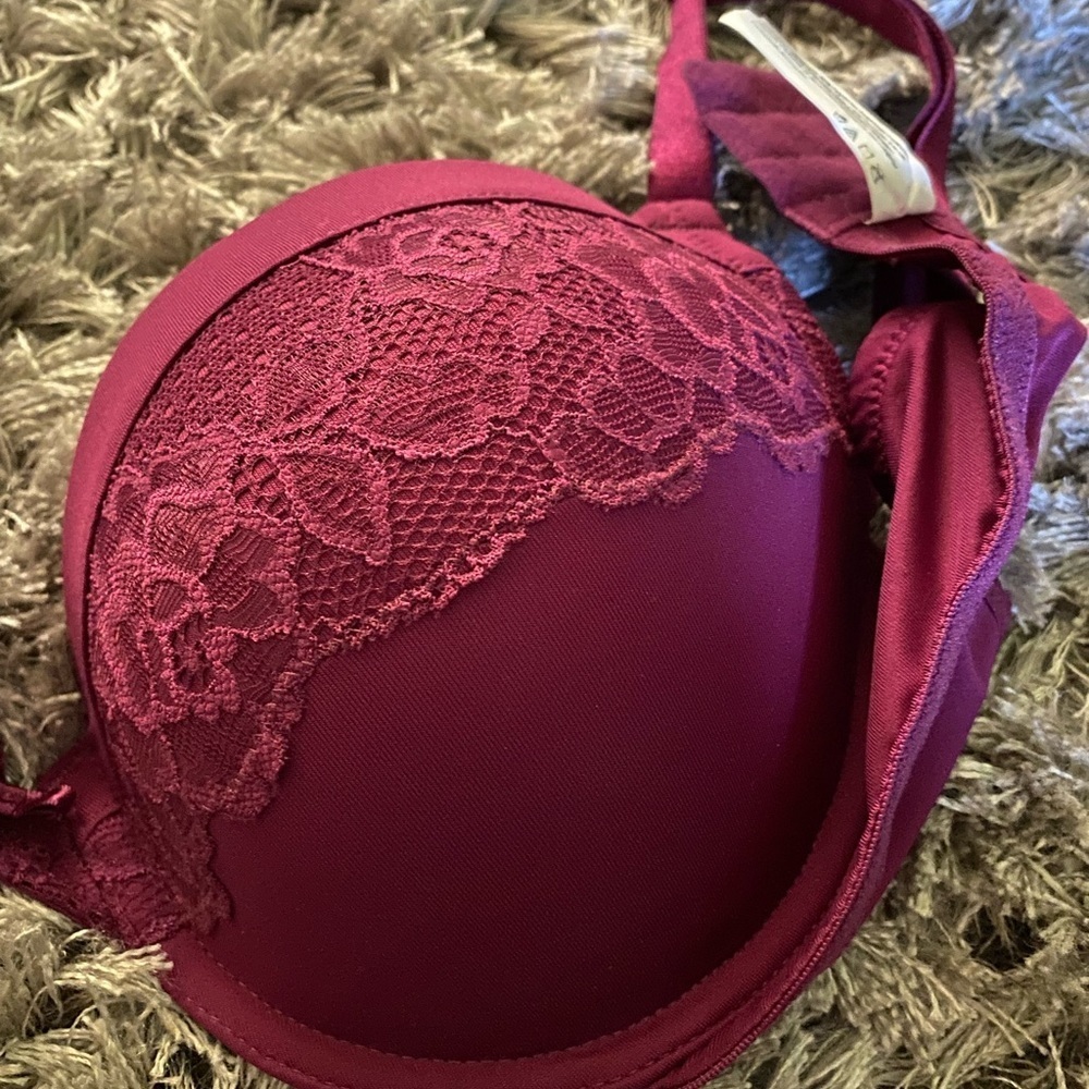 Maiden-form size 34D bra floral burgundy - Picture 3 of 9